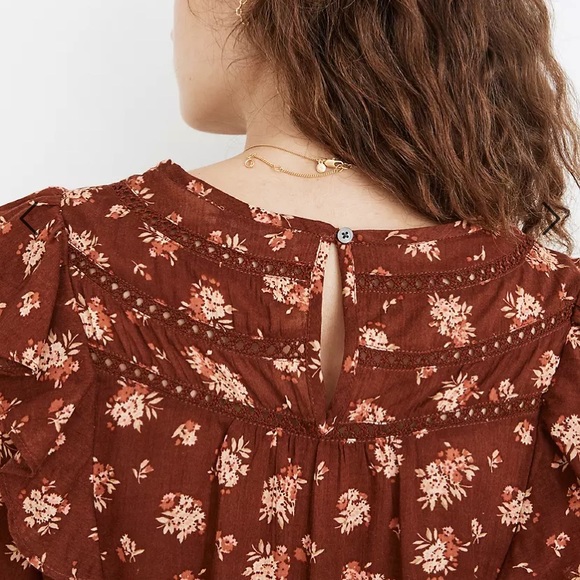 MADEWELL Ladder-Trim Ruffle Top in Homestead Bouquet - Picture 2 of 7